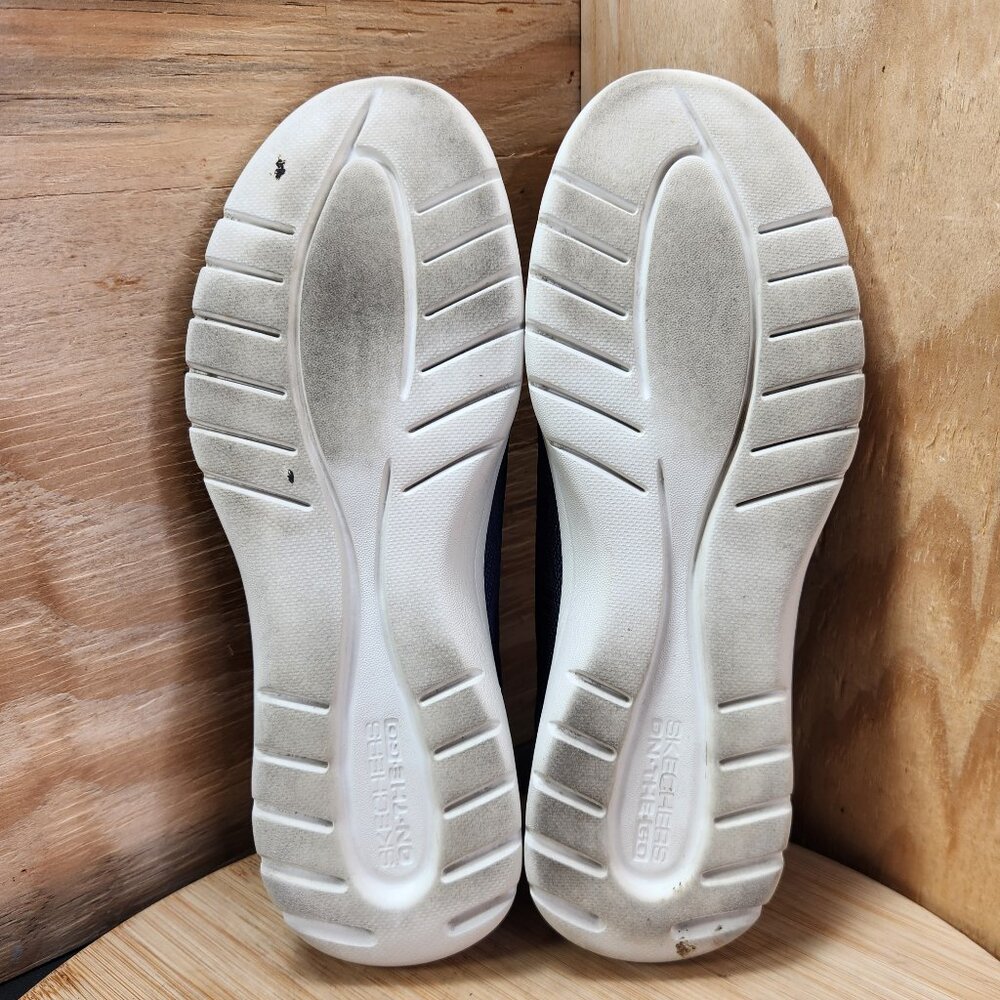 Skechers On The Go Slip Ins Flex Clover Womens Hands Free Blue Sneaker Flats - Picture 8 of 9
